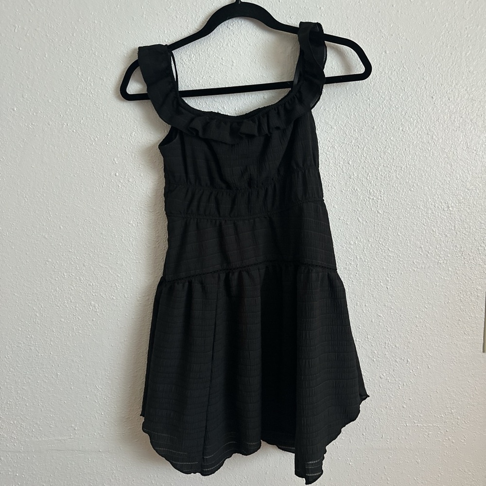 Wild Fable Black Asymmetrical High-Low Sundress